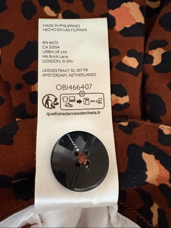 Maeve The Colette Leopard Print Crop Wide Leg Pants in Brown - Size 32 - Picture 8 of 8